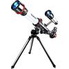 RENYUEH Telescopio astronomico Zoom Hd Outdoor Campeggio Escursionismo Telescopio rifrattore monoculare Bambini Osservazione delle stelle con treppiede portatile Telescopio