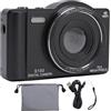 Akozon Fotocamera Digitale 75MP 4K Wi-Fi AutoFocus Schermo da 2,8 Pollici Flash Viaggio Paesaggio (BLACK)