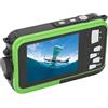 Denash Fotocamera Digitale Compatta, Fotocamera Subacquea, Doppio Schermo TFT, Zoom Digitale 16x, Immersione Profonda 10 Piedi, HD 2,7K, Selfie Temporizzato con Luce di Riempimento