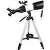 WANWEN Telescopio professionale per adulti, apertura 80 mm, lunghezza focale 400 mm, telescopi rifrattori portatili astronomici per bambini e principianti, con treppiede regolabile, 2 oculari, supporto per