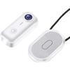 Gettimore Action camera magnetica con risoluzione 2K, connettività WiFi e obiettivo grandangolare 120 gradi, ciclismo, sport d'avventura e registrazione all'aperto (bianco)