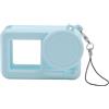 Plyisty Cover in Silicone per Action Camera, Custodia Protettiva Anticaduta Resistente Ai Graffi con Rivestimento Soft Touch e Foro per Cordino, per Action 5 Pro