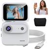 GLSAYZU Action Camera 4K 360°, 2026 nuova fotocamera multifunzione con schermo flip screen con obiettivo grandangolare a 143°, batteria lunga 800 mAh, action cam anti-shake per vlogging, ciclismo, viaggi