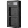 Elprico A-1 Caricabatterie LCD a Doppio Slot per Pro/Pro 2 VMA4400 2440MAh, Ricarica Efficiente per Telecamere di Sicurezza Domestica, Materiale ABS