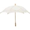 LOLIPPYY Grande Ombrello Bianco in Pizzo per Fotografia e Danza Bambina | Accessorio Decorativo Delicato ed Elegante, Struttura Robusta in Legno e Pizzo, Uso Prolungato