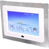 HUSHUI Cornice Digitale da 7 Pollici, Supporto Risoluzione 800x480 Riproduzione Audio Video MP3 720P, con Calendario Orologio Telecomando, per Scheda di Memoria unità Flash USB (Spina europea)