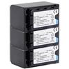 WVGFAUXA Batteria VW-VBD58 AG-VBR59 Da 5800 MAh, Compatibile Con Panasonic, For Caricabatterie AJ-HPX260MC 265MC PX270 PX298 AG-FC100 VW-VBD29 VBD78(3 Battery)