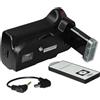 vhbw impugnatura battery grip compatibile con Nikon D5100, D5200, D5300 fotocamera reflex, incl. ghiera di selezione, plastica/metallo