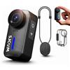 SJCAM C110+, POV 4K Pocket Action Camera,stabilizzazione a 6 assi, mini body cam, impermeabile, indossabile, POV portatile, Spkr e microfono integrati per vlogging (Combinazione magnetica-No Card)