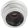 Jiawu Lens Focus Manuale Vertebrale 25mm F1.7 per X-E1 X-A2 X-A5 X-A7-Artistic Vintage Camera Lens con Ampia Apertura per Ritratti e Fotografie del Paesaggio (SILVER)