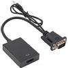 Goshyda Cavo da HDMI a VGA, Cavo Adattatore Convertitore Video da HDMI Femmina a VGA Maschio 1080P, Compatibile per Computer, Desktop, Laptop, PC, Monitor, Proiettore, HDTV