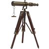 Medieval Replicas Antico replica marina ottone treppiede telescopio 10 pollici con treppiede regolabile stand