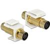 DeLOCK 86338 Adattatore cavo - Adattatore per cavo (Mini DIN 4, Mini DIN 4, Femmina/Femmina, Colore Bianco, Oro, Sacchetto di Plastica)