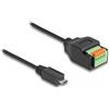 DeLOCK Cavo USB 2.0 Tipo Micro-B maschio a morsettiera con pulsante 15 cm marca
