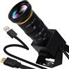 IFWATER Webcam USB HDMI Telecamera 4K Uscita simultanea Videoconferenza Obiettivo Zoom ottico 10X Close up Computer Web Cam per Webcast Ispezione Industriale Istruzione Formazione Camera