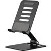 Andoer Supporto per cellulare, supporto per cellulare, supporto per cellulare, supporto dock base con angolo regolabile in altezza, per smartphone e tablet, nero