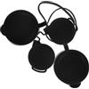 Gatuida Tappi per Binocolo 50mm in Gomma e Silicone, Set 3 Pezzi Nero | Copertura Oculare e Obiettivi da 44mm, Design per Prismi a Tetto, Viaggio e Concerti