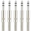 Wendry Confezione da 5 spine maschio di ricambio, in lega di zinco, connettore stereo maschio a 3 poli da 6,35 mm, tipo a saldatura, connettore per cavo audio fai da te, compatibile con mixer per