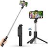 TFixol Bastone per selfie, bastone estensibile per selfie con telecomando a filo e treppiede, portatile, leggero, colore nero/con luce/ACQUISTA 1
