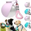 YJWZ Borraccia per Cani Portatile 285ml in Acciaio Inox 304 con Ciotola Pieghevole in Silicone, Borraccia Cane Anti-Goccia con Moschettone, Ideale per Passeggiate (Rosa)