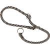 Ferplast Collare Semistrozzo SPORT, Collare per Cani, Collare da Addestramento con Anelli Regolabili, in Cordino di Nylon, Lunghezza 50 cm, spessore 8 mm, Marrone-Nero