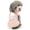 Ranphy, maglietta stampata per cani di piccola taglia, in cotone, divertente vestitino per cani, alla moda, per cuccioli, morbido abbigliamento estivo, rosa, L