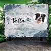 NICEDREAM Targa commemorativa Personalizzata per Animali Domestici con Supporto, Foto Personalizzata, Nome e Data. Lapide commemorativa in Granito per Gatti e Cani, Quadrata, Rotonda, per Giardino