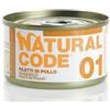 Generico Natural Code Adult Cat Gatto Cibo Umido Filetti di Pollo. 12 LATTINE da 85g CADAUNO