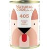 Generico Natural Code Umido Cane Numero 405 gusto Maiale con Piselli alimento completo in sfilaccetti per cani adulti di tutte le taglie e razze in lattina | 6 scatolette da 400 grammi l'una, 6x400gr.