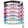 SF Custom Collare per gatti personalizzato con campanello, nome e numero di telefono con stampa UV, regolabile, collare di sicurezza per gatti con fibbia a sgancio rapido (19,8 - 28,7 cm, zampa)