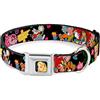 Buckle-Down Collare per Cani con Fibbia per Cintura di Sicurezza, Alice nel Paese delle Meraviglie, Larghezza 3,8 cm, Adatto per Collo da 45,7 a 81,3 cm, Taglia L