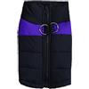 duojin Impermeabile Pet Dog Clothes Cappotto Imbottito Caldo Pet Vest Jacket Purple XL