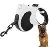 Generic Corda per cani retrattile con luce a LED, corda per cani da 17 x 10 cm, con manico antiscivolo, freno a pulsante da 4,9 m e guinzaglio da addestramento per cani di taglia grande e media per cani di