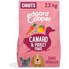 Edgard & Cooper Crocchette Cucciolo Senza Cereali, (Anatra & Pollo, 2.5kg), Carne fresca e proteica, Cibo naturale per cani Adulto, Ipoallergenico, Senza zuccheri aggiunti