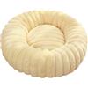 ZHULONGRUSHUI Cuccia Morbida, Letto Gatto di Peluche, Lettino per Animali Domestici a Ciambella per cani di Taglia Media e Piccola, Lavabile, con Fondo Antiscivolo, Rotonda (Giallo chiaro,XS-Ø40cm/15.7in)