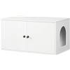 HOOBRO Casetta per Lettiera per Gatti, Mobile per Gatti con Lettiera Nascosta e Ingresso Laterale, Armadietto Nido da Interno, per Soggiorno, Camera da Letto, Bianco EWT40MW01
