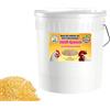 Generico Mais Granturco Spezzato con 10% di Calcio carbonato Mangime per Galline ovaiole Polli Oche Anatre Conf. da 10-15-25 Kg (12 Kg SECCHIO)