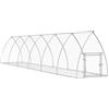 vidaXL Conigliera Argento 105x600x120 cm in Acciaio Zincato gabbia per conigli da esterno casetta per animali casetta per conigli