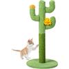 Pomrone Tiragraffi Cactus Albero per Gatto 60 x 30 cm (altezza x diametro) palo albero gatto torre tiragraffi per piccoli e giganti gatti in Sisal