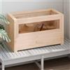 Homgoday Gabbia in Legno Massello di Abete per Criceti e Pollame Animali da Esterno - 60x30x35 cm