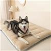 Jyswx Cuccia per cani extra grande, lavabile, calmante, con fondo antiscivolo, morbido, comodo cuscino per cani di taglia grande, beige, 90 x 45 x 5 cm