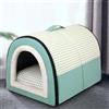 Mozzeilee Cuccia per cani da interni, cuccia per cani 2 in 1, pieghevole, a igloo, con cuscino anti-ansia rimovibile, cuccia calmante per cani, cuccia calmante per cani, impermeabile e calda (45 x 32 x 35 cm,
