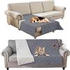SHUOJIA Coperta Impermeabile Copriletto Per Cani Copridivano Grande Antiscivolo Coprimaterasso Per Incontinenza Per Auto Animali Domestici Cane Gatto (30x50in,Grey)
