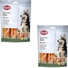 TRIXIE Denta Fun Rolls Pollo | Confezione doppia | 2 x 240 g | Alimento complementare per cani | 30 pezzi da 12 cm | Attività di masticazione e cura dentale | Ricetta senza glutine