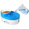 Bimar HI.PET PFC1 Fontanella per gatti e cani con Ciotola per Cibo, Dispenser Acqua da 3 Litri con Filtri carbone attivo per Ridurre Odori, Ciotola in ABS 0,8L con Scala Graduata e Comoda Impugnatura