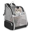 BEIKOTT Zaino posteriore espandibile per gatti, cani e animali domestici, per cani di piccola taglia, cani e uccelli, zaino trasparente a capsula spaziale per viaggio/escursionismo/all'aperto