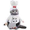 Duuclume Set di costumi da chef per cani e gatti di piccola taglia, divertente travestimento per Halloween e cosplay, accessori per cuccioli