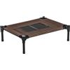 PawHut Cuccia Estiva Brandina Cani da Esterno Interno 61x46x18cm Caffè | Lettino per Animali Domestici