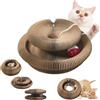 LLELEMAMO Kitty Kurlz, Kitty Kurlz Cats Toy, Magic Organ Cat Scratch Board, Foldable Cat Accordion Toy with Bell Balls And Track Adventure for Indoor, Interactive Mental Physical Exercise (1pcs)