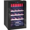 HOMCOM Cantinetta Vino Refrigerata 12 Bottiglie 53L Cantina Vino Silenziosa Temperatura Regolabile 5-18℃ Frigo Vino Bar con Vetro Anti UV, Ripiani, Compressore, Display Touch, Luci LED, Classe G